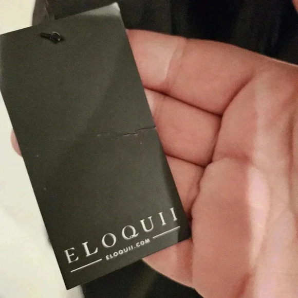 NWT Eloquii Black Cold Shoulder Jumpsuit With Ruffle Detail 18 - Picture 9 of 12